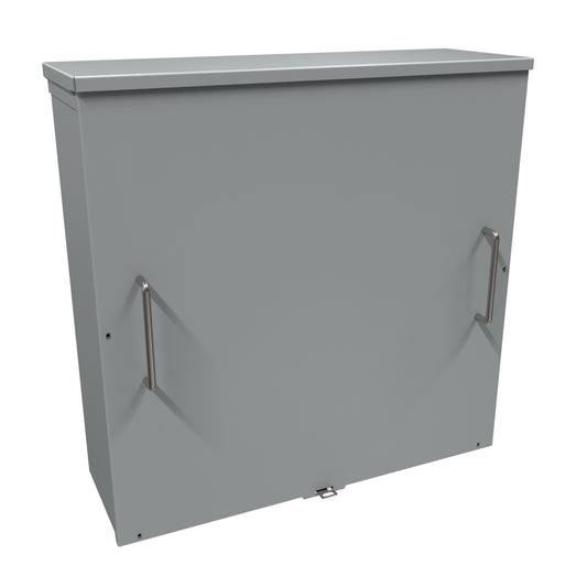 Hammond C3R24248SCNKO Type 3R Junction Box Screw Cover No K/O's - 24" x 24" x 8" - Galvanized/Gray