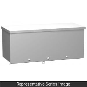 Hammond C3RWT824 Type 3R Wiring Trough - 8" x 8" x 24" - Galvanized/Gray