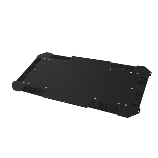 Hammond C4BBCE2442BK1 Brushed Cable Entry Bottom Panel, 24" x 42", 14-Gauge Steel, RAL9005 Black, for C4 Cabinets.