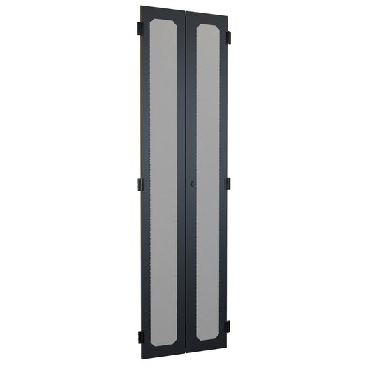 Hammond C4BD2477VBK1 Vented Barn Door for C4 Rack Cabinet, 44U, 24" Wide Cabinet, Steel, RAL9005 Black.