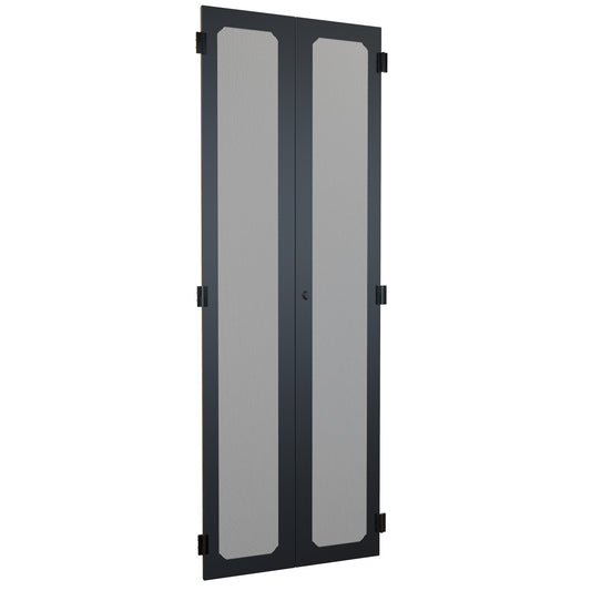 Hammond C4BD3077VBK1 Vented Barn Door for C4 Rack Cabinet, 44U, 30" Wide Cabinet, Steel, RAL9005 Black.