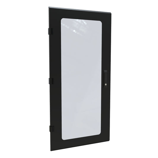 Hammond C4D2442WBK1 Acrylic Window Door with Locking Swinghandle, 16-Gauge Steel, Black, Fits 24U x 24" C4 Cabinet.