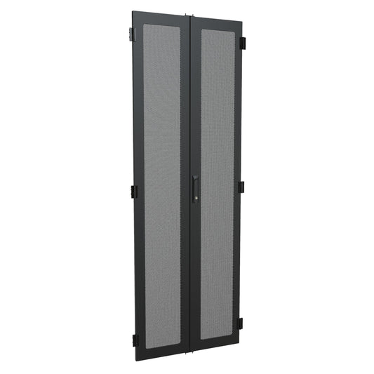 Hammond C4D3077BBK1 Vented Split Door, Locking Swing Handle, C4 Series, 44U x 30", 16 ga. Steel, RAL 9005 Black.