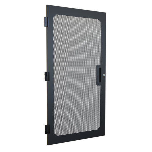 Hammond C4DF2442VBK1 Vented Flush Door, Quarter-Turn Lock, C4 Series, 24U x 24", 16 ga. Steel, RAL 9005 Black.