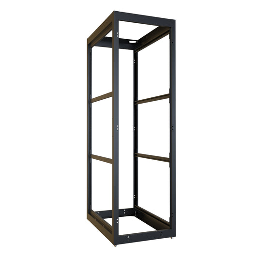 Hammond C4F247336BK1 C4 Modular Open Server Rack Cabinet Frame, 42U, 80.08" H x 24.00" W x 36.00" D, 73.00" Usable Mounting H x 34.00" D, 14 ga. Steel Frame.