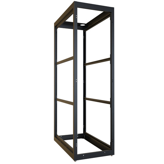 Hammond C4F247742BK1 C4 Modular Open Server Rack Cabinet Frame, 44U, 83.58" H x 24.00" W x 42.00" D, 77.00" Usable Mounting H x 40.00" D, 14 ga. Steel Frame.