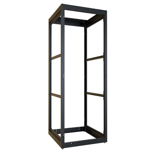 Hammond C4F307731BK1 C4 Modular Open Server Rack Cabinet Frame, 44U, 83.58" H x 30.00" W x 31.50" D, 77.00" Usable Mounting H x 29.50" D, 14 ga. Steel Frame.