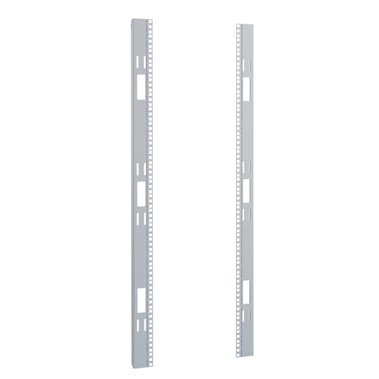 Hammond C4PR4223SZPL Square-Hole Mounting Rack Rails, Pair, 24U, 23.00" Mounting W x 42.00" H, for 30.00" C4/C4RR, 12-Gauge Steel, Zinc-Plated, Mounting.