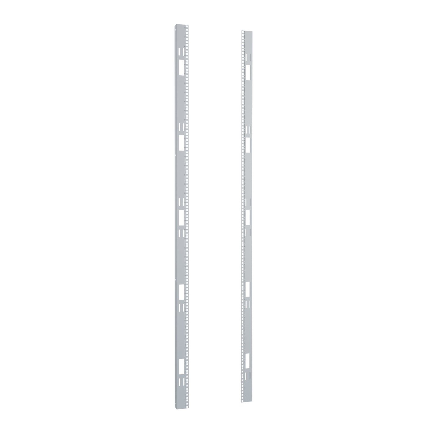 Hammond C4PR7323SZPL Square-Hole Mounting Rack Rails, Pair, 42U, 23.00" Mounting W x 73.00" H, for 30.00" C4/C4RR, 12-Gauge Steel, Zinc-Plated, Mounting.