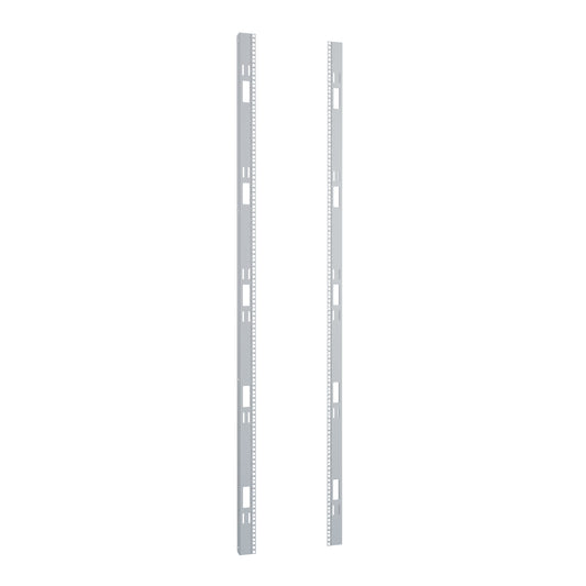 Hammond C4PR7323SZPL Square-Hole Mounting Rack Rails, Pair, 42U, 23.00" Mounting W x 73.00" H, for 30.00" C4/C4RR, 12-Gauge Steel, Zinc-Plated, Mounting.