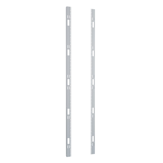 Hammond C4PR7723SZPL Square-Hole Mounting Rack Rails, Pair, 44U, 23.00" Mounting W x 77.00" H, for 30.00" C4/C4RR, 12-Gauge Steel, Zinc-Plated, Mounting.