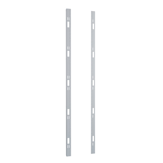 Hammond C4PR7723TZPL 10-32 Tapped Mounting Rack Rails, Pair, 44U, 23.00" Mounting W x 77.00" H, for 30.00" C4/C4RR, 10-Gauge Steel, Zinc-Plated, Mounting.