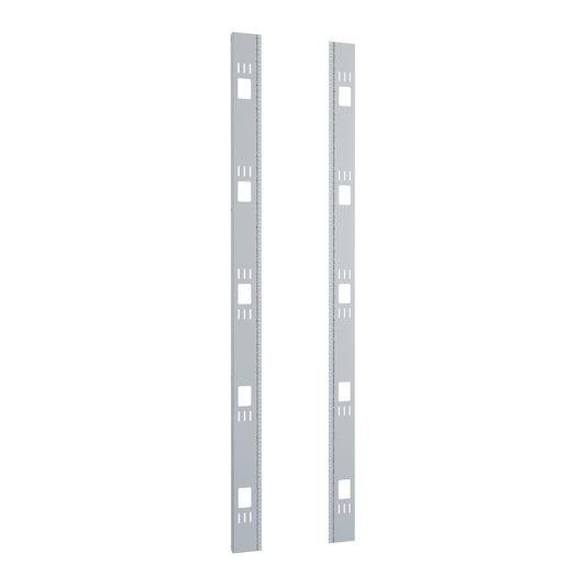 Hammond C4PR77TZPL 10-32 Tapped Mounting Rack Rails, Pair, 44U, 19.00" Mounting W x 77.00" H, for 30.00" C4/C4RR, 10-Gauge Steel, Zinc-Plated, Mounting.