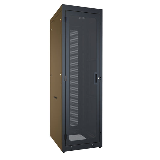 Hammond C4RR247331SBK1 C4RR_S Pre-Configured Server Rack Cabinet, 42U, 80.08" H x 24.00" W x 31.50" D, 19" Mounting, 73.50" Usable H x 29.50" D, Perforated.