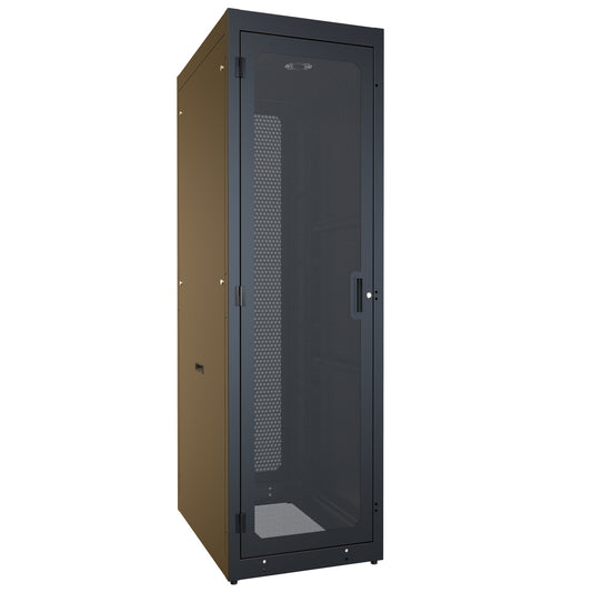 Hammond C4RR247336SBK1 C4RR_S Pre-Configured Server Rack Cabinet, 42U, 80.08" H x 24.00" W x 36.00" D, 19" Mounting, 73.50" Usable H x 34.00" D, Perforated.