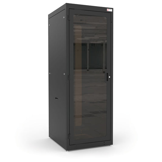 Hammond C4RR307736DBK1 C4RR_D Pre-Configured Server Rack Cabinet, 44U, 83.58" H x 30.00" W x 36.00" D, 19" Mounting, 77.00" Usable H x 34.00" D, Window Front.