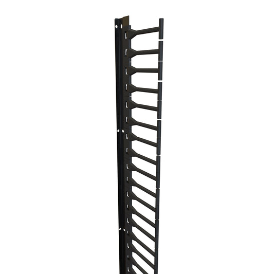 Hammond C4VFM42UBK Vert. Finger Cable Manager for C4 Server, 42U, for 24" Cabinet Frame, No Cover, 16 ga. Steel Body with UL94-V0 Polycarbonate Fingers, Black.