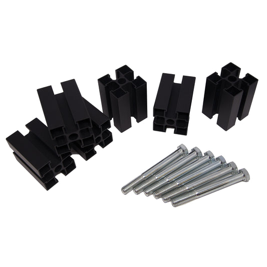 Hammond CAK1924 Rail Adapter Kit, Converts 24" to 19" Rack Mounting, Pair, Extruded Aluminum, Black Anodized.