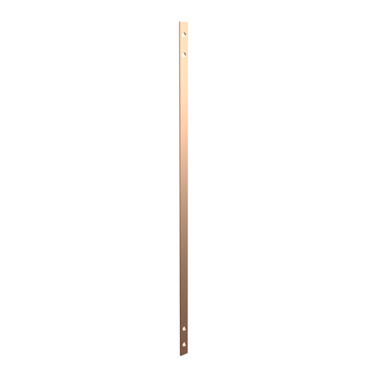 Hammond CBB22 C2 Ground Busbar, 12U, 22.00" H x 0.63" W x 0.13" T, Full-Length Copper Strip, Hardware Included.