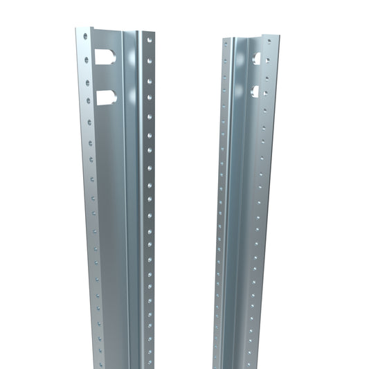 Hammond CCR22TZPL C2/REFK Tapped Mounting Rack Rails, Pair, 13U, 22.75" H x 0.86" W x 2.45" D, 10-32, 10 ga. Zinc-Plated Steel.