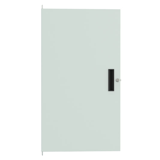 Hammond CDF1935SLG1 C2 Solid Cabinet Door, 20U, 35.00" H, Quarter-Turn Lock and Handle, 16 ga. Steel, RAL 7035 Light Gray.