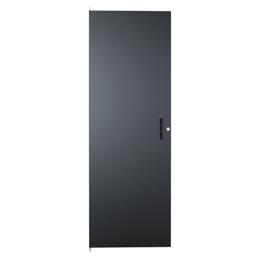 Hammond CDF1956SBK1 C2 Solid Cabinet Door, 32U, 56.00" H, Quarter-Turn Lock and Handle, 16 ga. Steel, RAL 9005 Black.