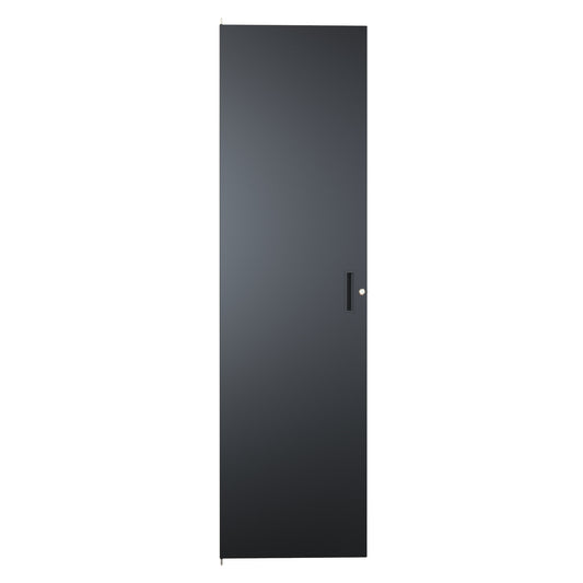 Hammond CDF1970SBK1 C2 Solid Cabinet Door, 40U, 70.00" H, Quarter-Turn Lock and Handle, 16 ga. Steel, RAL 9005 Black.