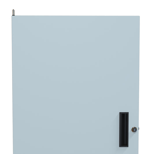 Hammond CDF1970SLG1 C2 Solid Cabinet Door, 40U, 70.00" H, Quarter-Turn Lock and Handle, 16 ga. Steel, RAL 7035 Light Gray.