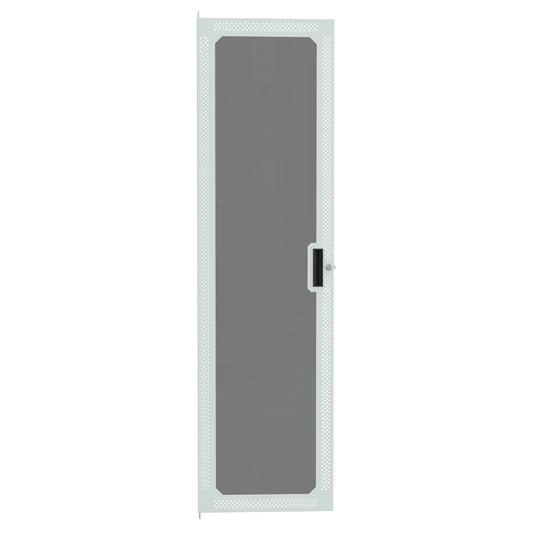 Hammond CDF1970VPLG1 C2 Vented Window Cabinet Door, 40U, 70.00" H, Quarter-Turn Lock and Handle, 16 ga. Steel, RAL 7035 Light Gray.