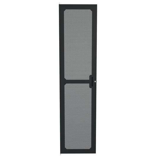 Hammond CDF1978VBK1 C2 Vented Cabinet Door, 45U, 78.75" H, Quarter-Turn Lock and Handle, 16 ga. Steel, RAL 9005 Black.
