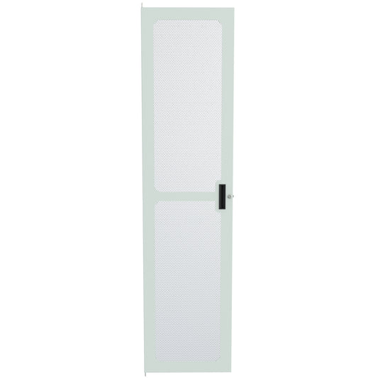 Hammond CDF1978VLG1 C2 Vented Cabinet Door, 45U, 78.75" H, Quarter-Turn Lock and Handle, 16 ga. Steel, RAL 7035 Light Gray.