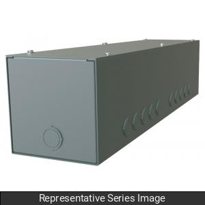 Hammond CGT3666 Type 1 Gutter Trough w/Ko - 6" x 6" x 36" - Steel/Gray