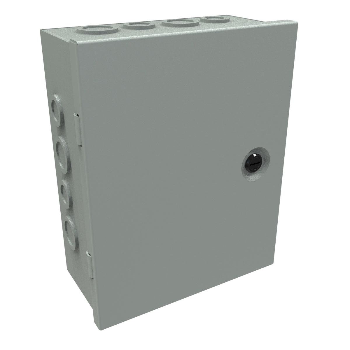 Hammond CHKO1084 Steel Junction Box N1 Hinge Cover w/Knockouts - 10" x 8" x 4" - Gray