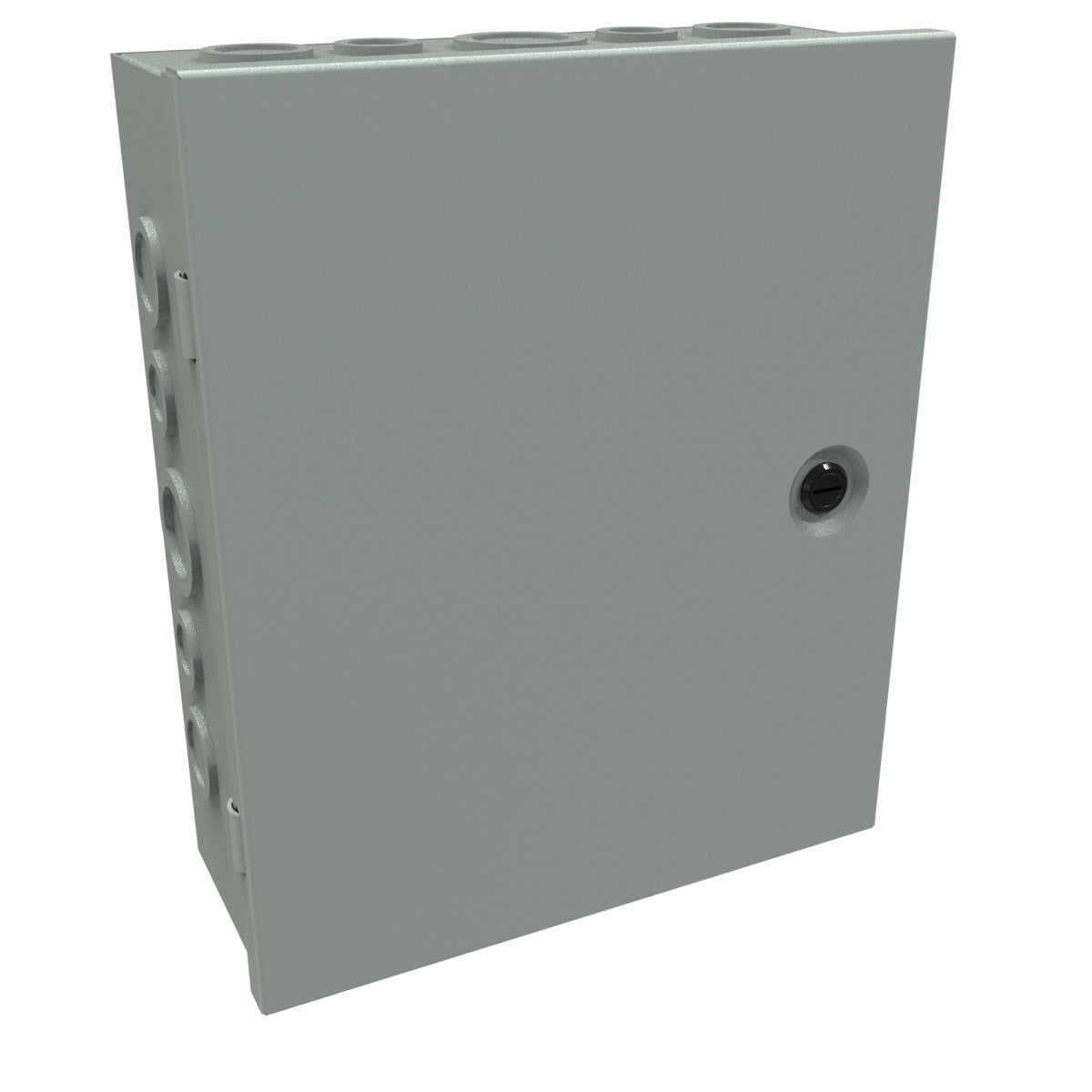 Hammond CHKO12104 Steel Junction Box N1 Hinge Cover w/Knockouts - 12" x 10" x 4" - Gray