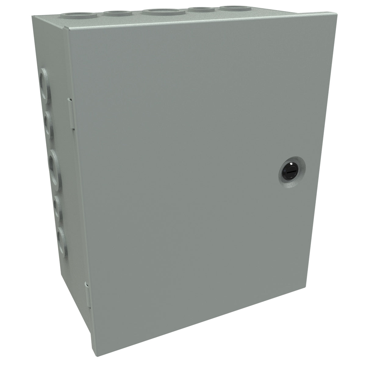 Hammond CHKO12106 Steel Junction Box N1 Hinge Cover w/Knockouts - 12" x 10" x 6" - Gray