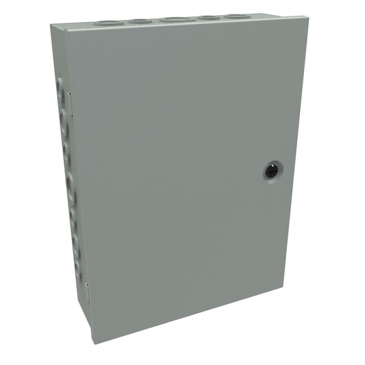 Hammond CHKO16124 Steel Junction Box N1 Hinge Cover w/Knockouts - 16" x 12" x 4" - Gray