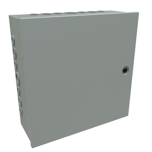 Hammond CHKO16166 Steel Junction Box N1 Hinge Cover w/Knockouts - 16" x 16" x 6" - Gray