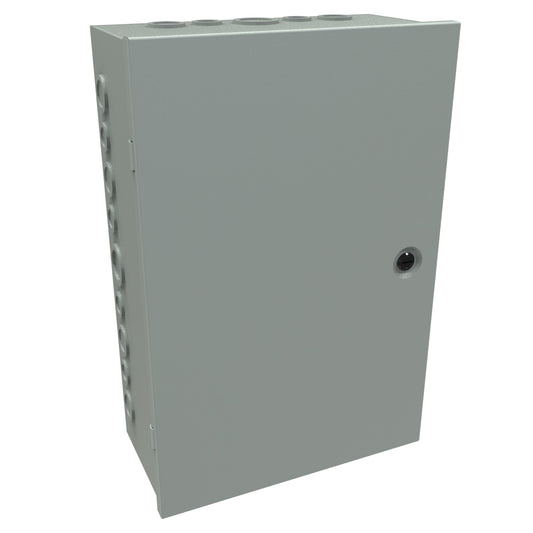 Hammond CHKO18126 Steel Junction Box N1 Hinge Cover w/Knockouts - 18" x 12" x 6" - Gray
