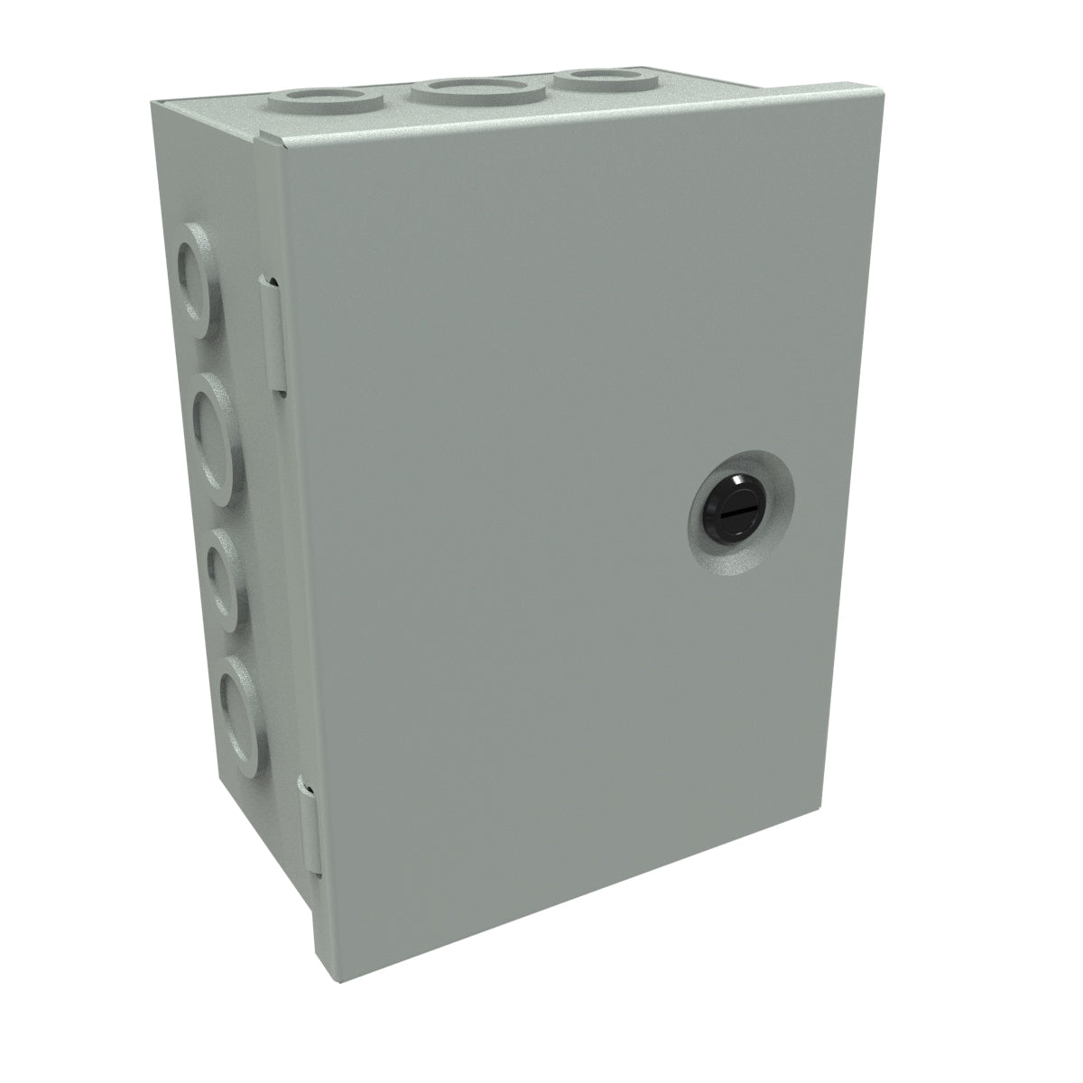 Hammond CHKO864 Steel Junction Box N1 Hinge Cover w/Knockouts - 8" x 6" x 4" - Gray