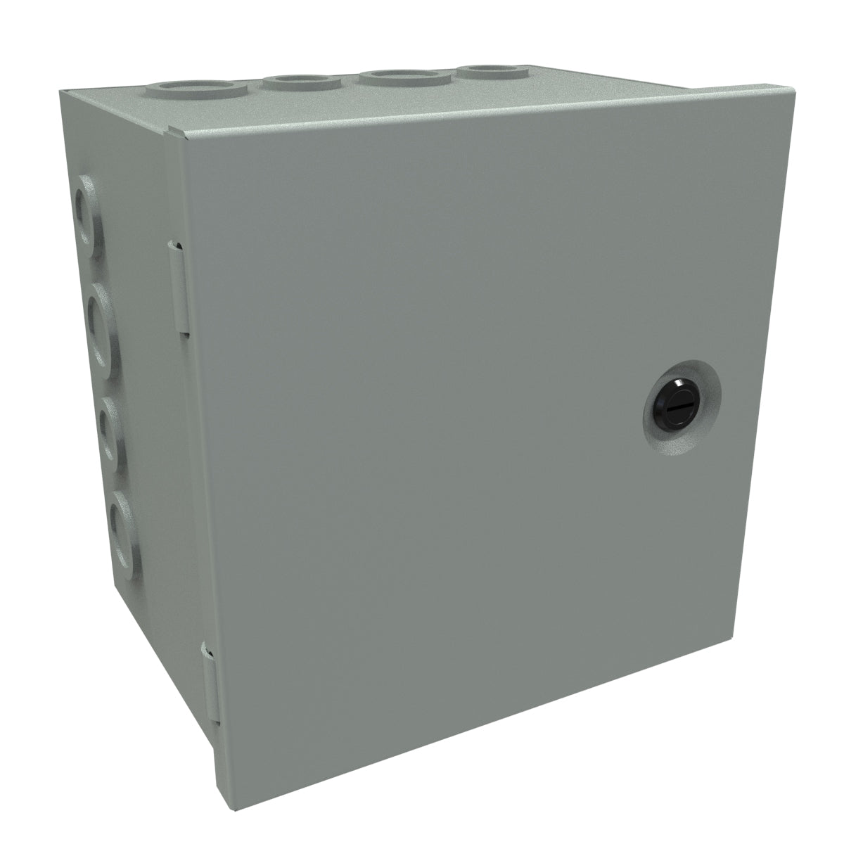 Hammond CHKO886 Steel Junction Box N1 Hinge Cover w/Knockouts - 8" x 8" x 6" - Gray