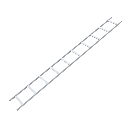 Hammond CL12W10LWH 10 ft Cable Ladder Rack, 12" W x 1.50" H x 119.50" L, 16 ga. Steel, 130 lb Capacity, White.