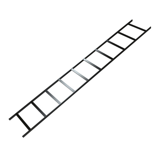 Hammond CL18W10LBK 10 ft Cable Ladder Rack, 18" W x 1.50" H x 119.50" L, 16 ga. Steel, 130 lb Capacity, Black.