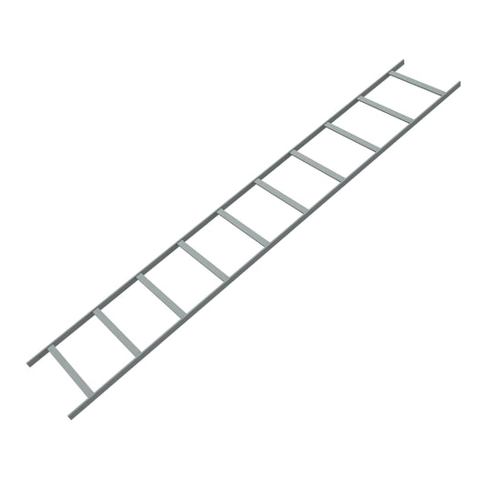 Hammond CL18W10LLG 10 ft Cable Ladder Rack, 18" W x 1.50" H x 119.50" L, 16 ga. Steel, 130 lb Capacity, Light Gray.