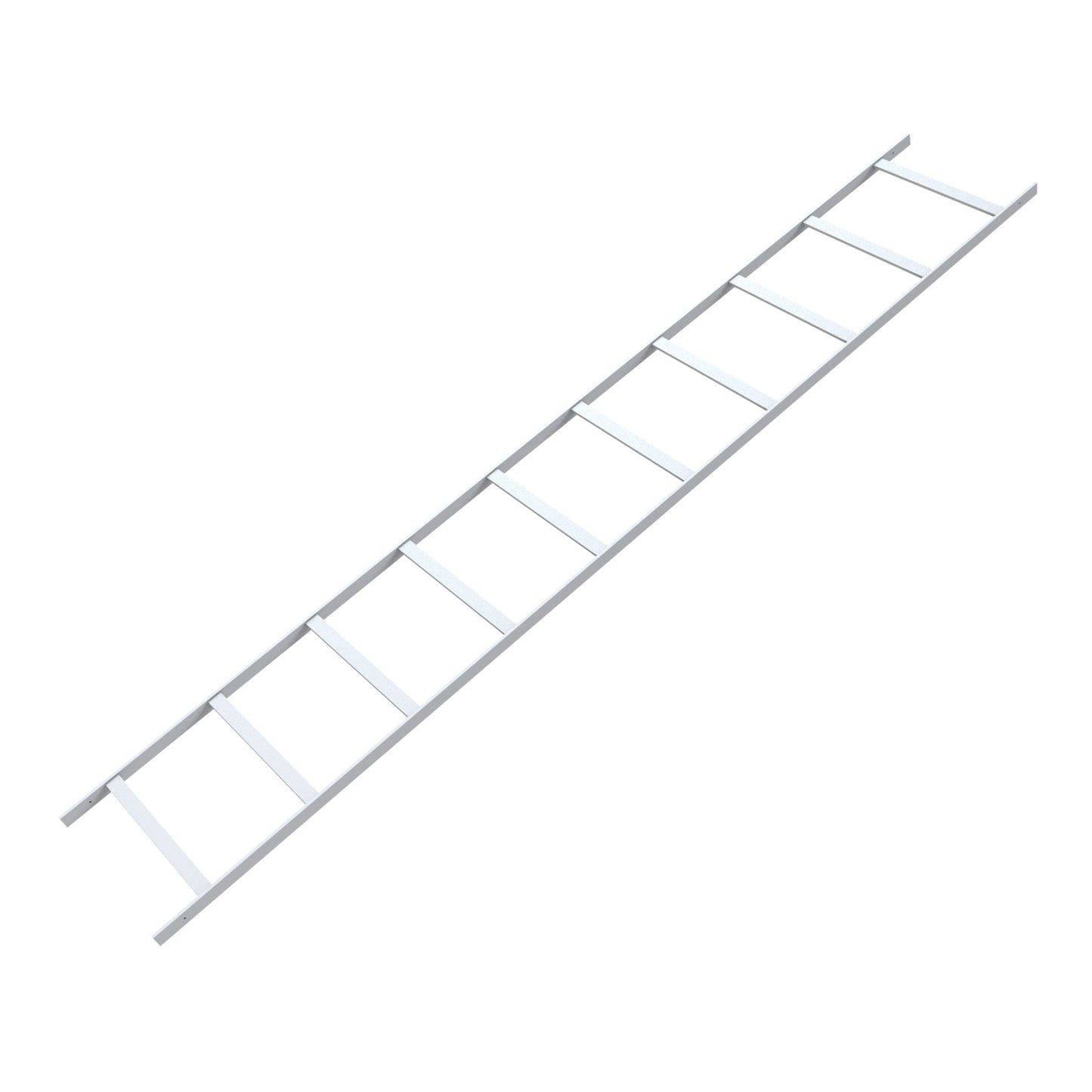 Hammond CL18W10LWH 10 ft Cable Ladder Rack, 18" W x 1.50" H x 119.50" L, 16 ga. Steel, 130 lb Capacity, White.
