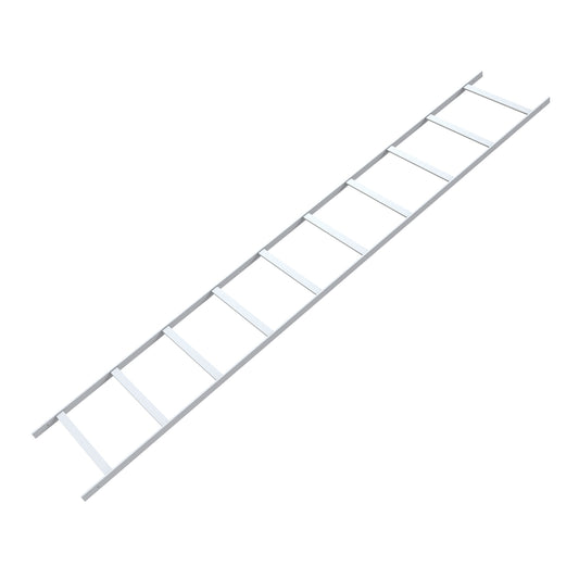 Hammond CL18W10LWH 10 ft Cable Ladder Rack, 18" W x 1.50" H x 119.50" L, 16 ga. Steel, 130 lb Capacity, White.