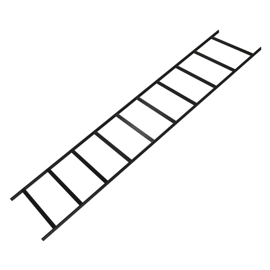 Hammond CL24W10LBK 10 ft Cable Ladder Rack, 24" W x 1.50" H x 119.50" L, 16 ga. Steel, 130 lb Capacity, Black.
