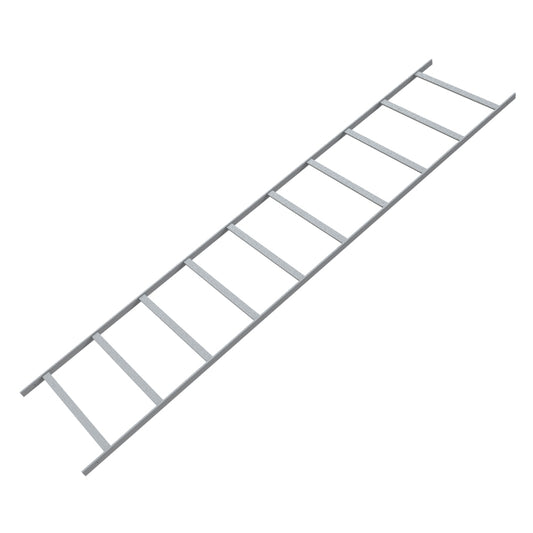 Hammond CL24W10LLG 10 ft Cable Ladder Rack, 24" W x 1.50" H x 119.50" L, 16 ga. Steel, 130 lb Capacity, Light Gray.