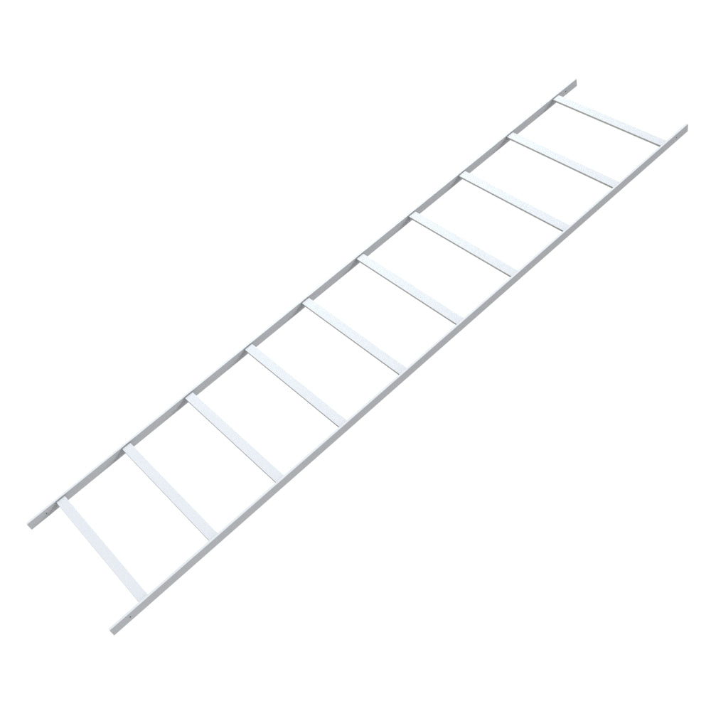 Hammond CL24W10LWH 10 ft Cable Ladder Rack, 24" W x 1.50" H x 119.50" L, 16 ga. Steel, 130 lb Capacity, White.