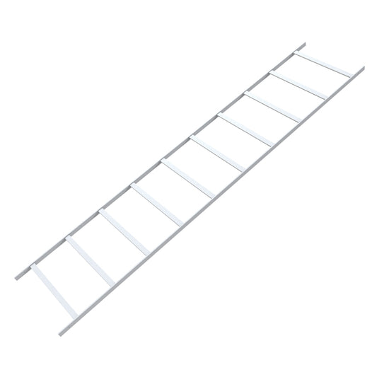 Hammond CL24W10LWH 10 ft Cable Ladder Rack, 24" W x 1.50" H x 119.50" L, 16 ga. Steel, 130 lb Capacity, White.