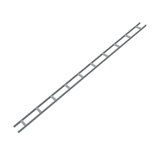 Hammond CL6W10LLG 10 ft Cable Ladder Rack, 6" W x 1.50" H x 119.50" L, 16 ga. Steel, 130 lb Capacity, Light Gray.